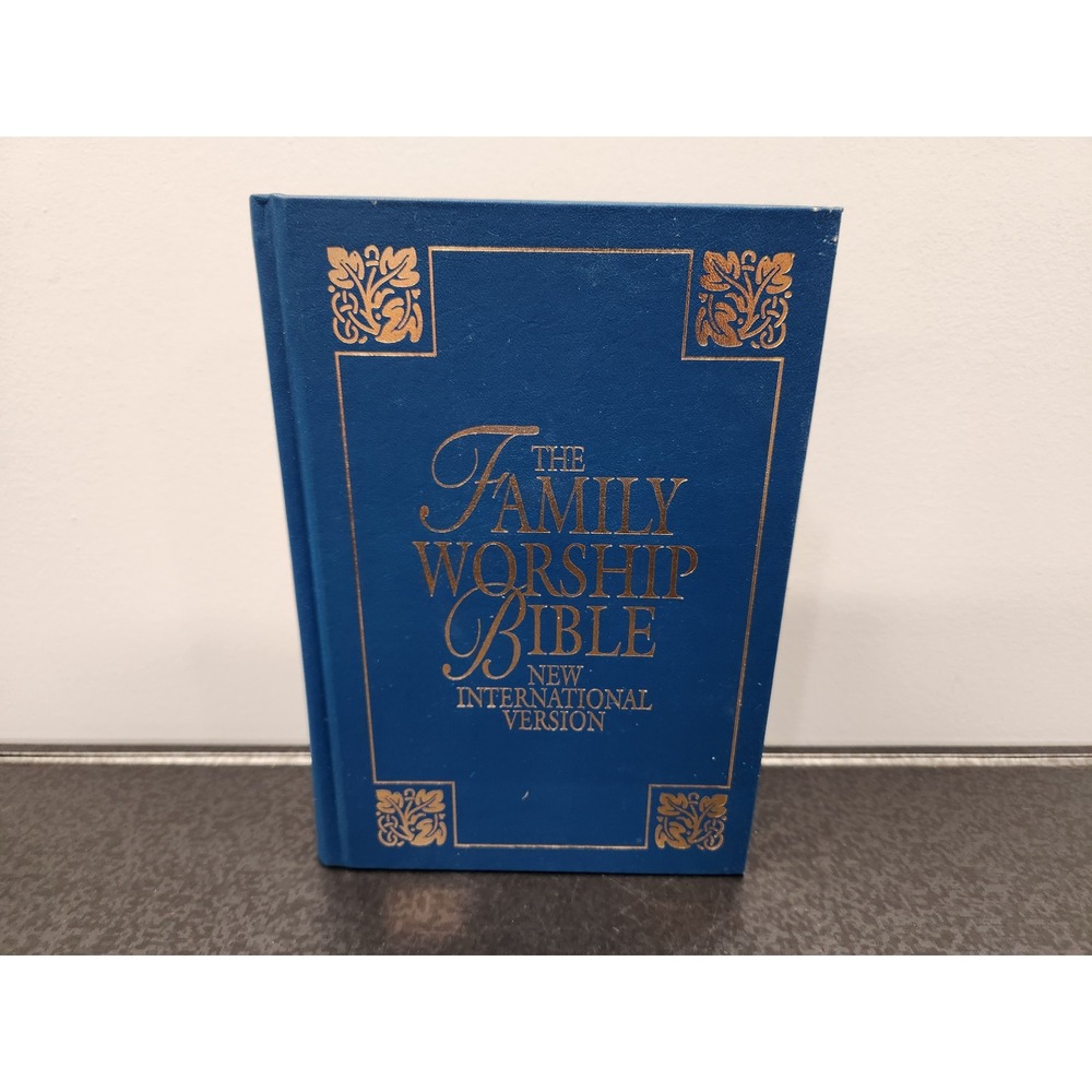 Holman The Family Worship Bible NIV New International Version Blue 1991 HC
